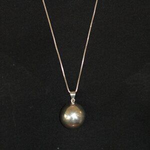 Vintage Sterling Silver Harmony Ball Pendant Chime Necklace